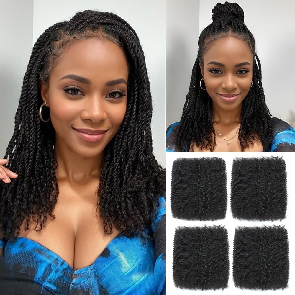 Hair Care Color - 1/3/5 pcs Rambut Manusia Afro Kinky