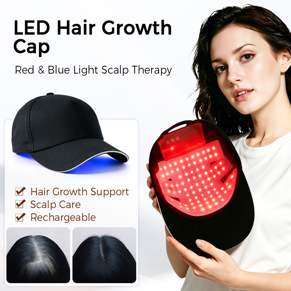 Hair Care With Protein - Topi Terapi Cahaya Merah Biru LED