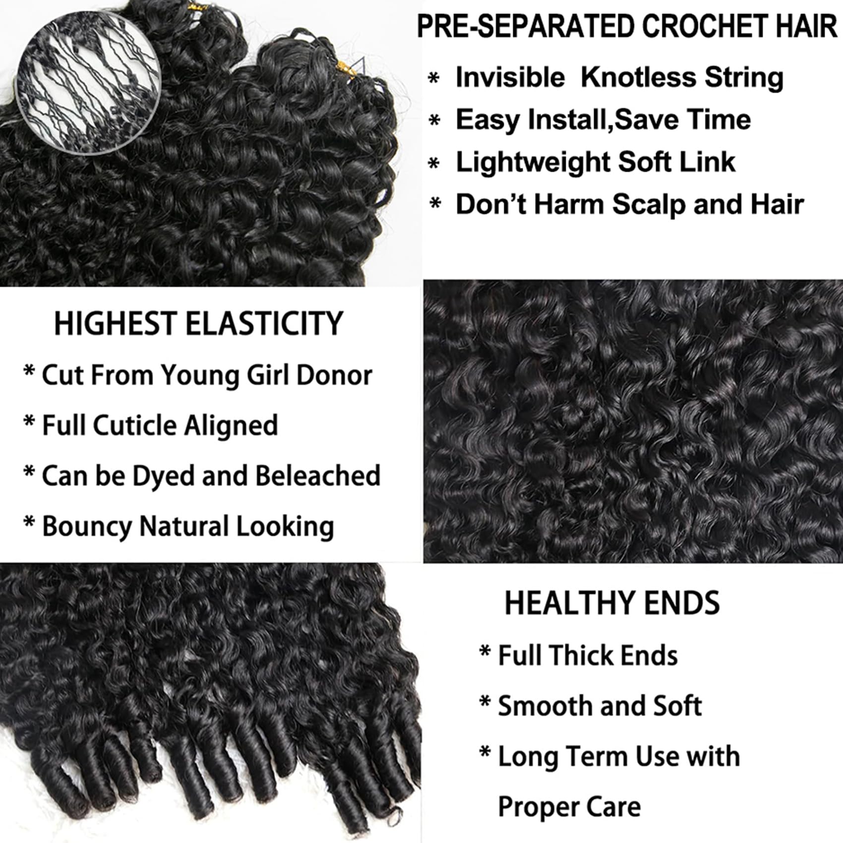 Ekstensi Rambut Manusia Croche - Hair Care Color ulasan dan harga
