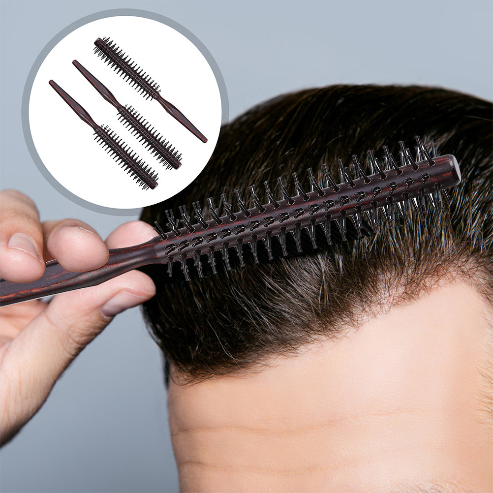 2 Buah Sisir Rambut Bulat Kayu - Hair Care In Salon ulasan dan harga