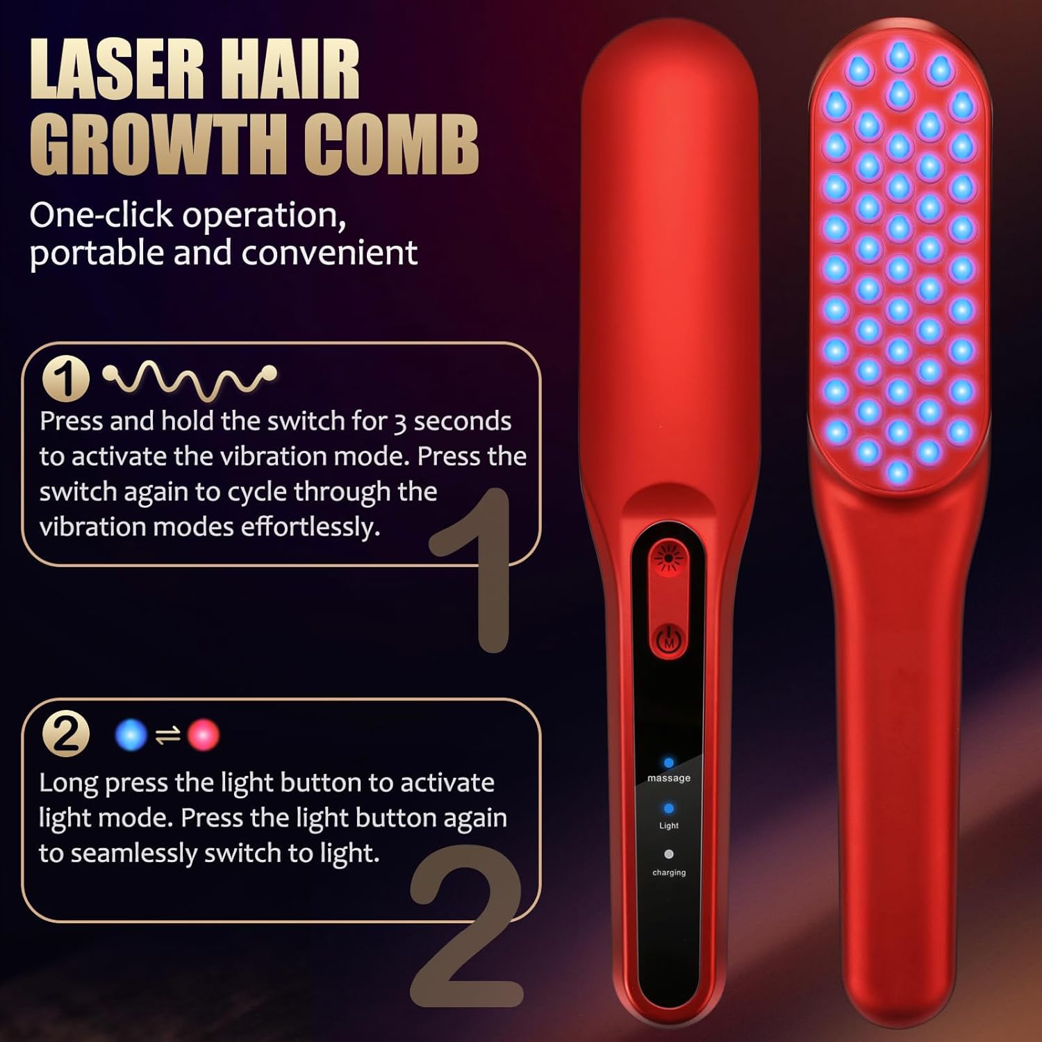 Sisir Penumbuh Rambut Laser, P - Hair Care With Protein ulasan dan harga