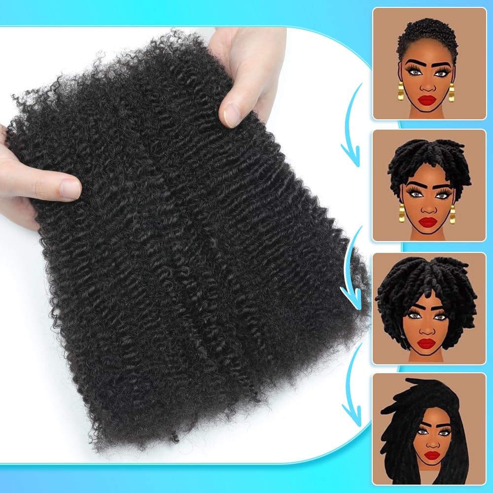 1/3/5 pcs Rambut Manusia Afro  - Hair Care Color ulasan dan harga