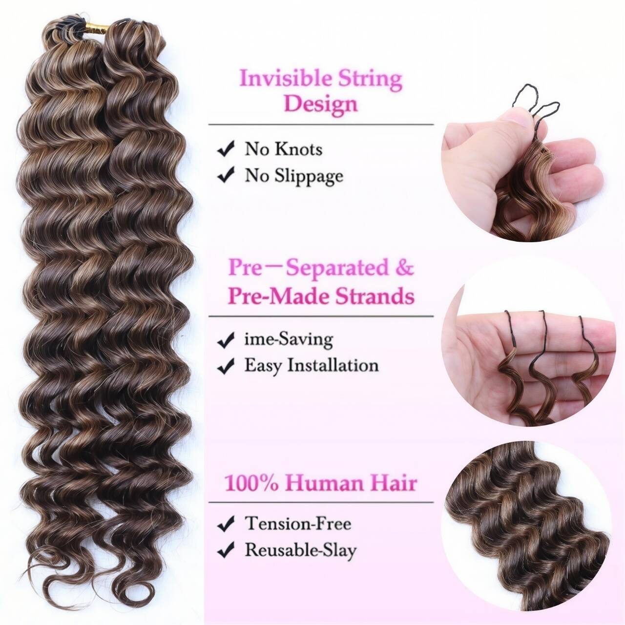 Ekstensi rambut manusia pre-lo - Hair Care Color ulasan dan harga